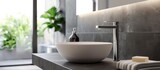 modern bathroom interior sink and faucet
