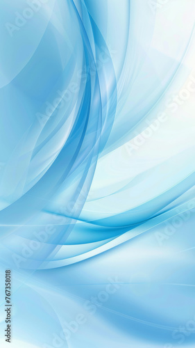 Elegant Sky Blue Abstract Background with Curved Lines
