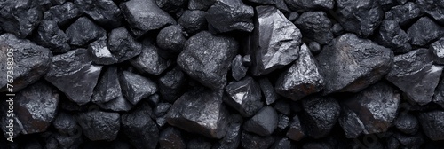 a pile of dark coal 