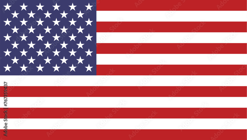 vector flag of united states of america - obrazy, fototapety, plakaty 