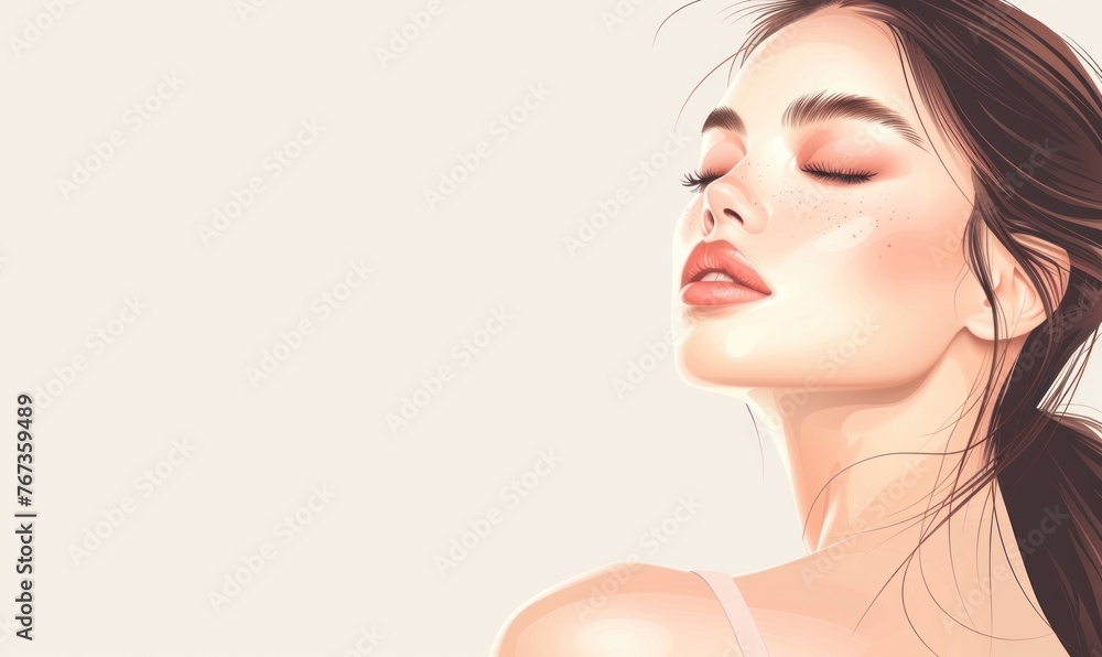 A beautiful image of a woman (skin care, body care, beauty salon) A beautiful image of a woman (skin care, body care, beauty salon)