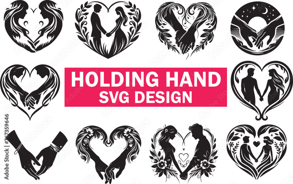 Holding hand svg design