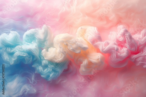 Colorful cotton candy in soft pastel color background, romantic pastel texture background. 