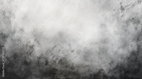 Abstract watercolor black grunge texture on a white canvas.