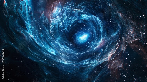 An abstract space wallpaper capturing the mesmerizing allure of a black hole