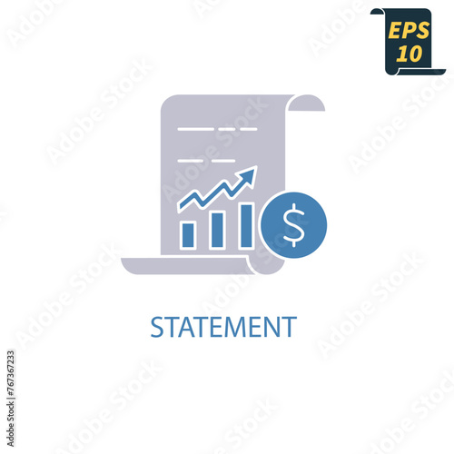 Statement icons  symbol vector elements for infographic web