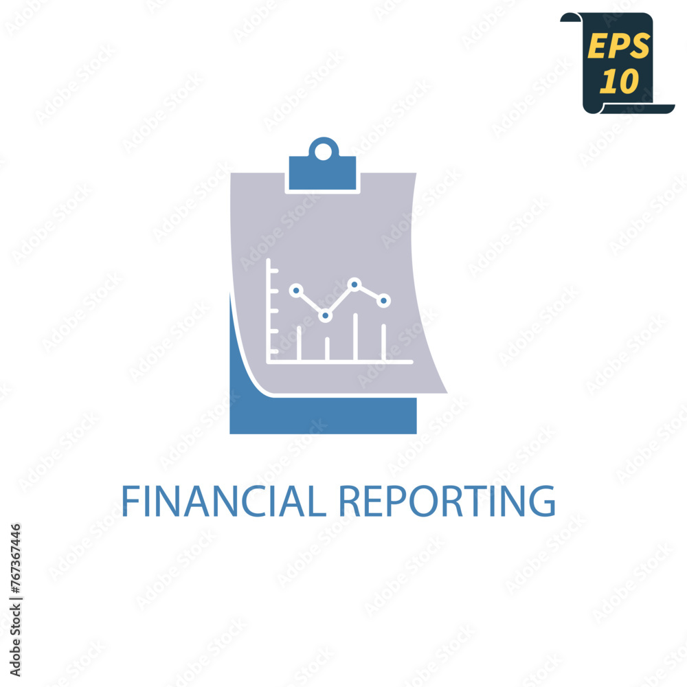 financial reporting icons  symbol vector elements for infographic web