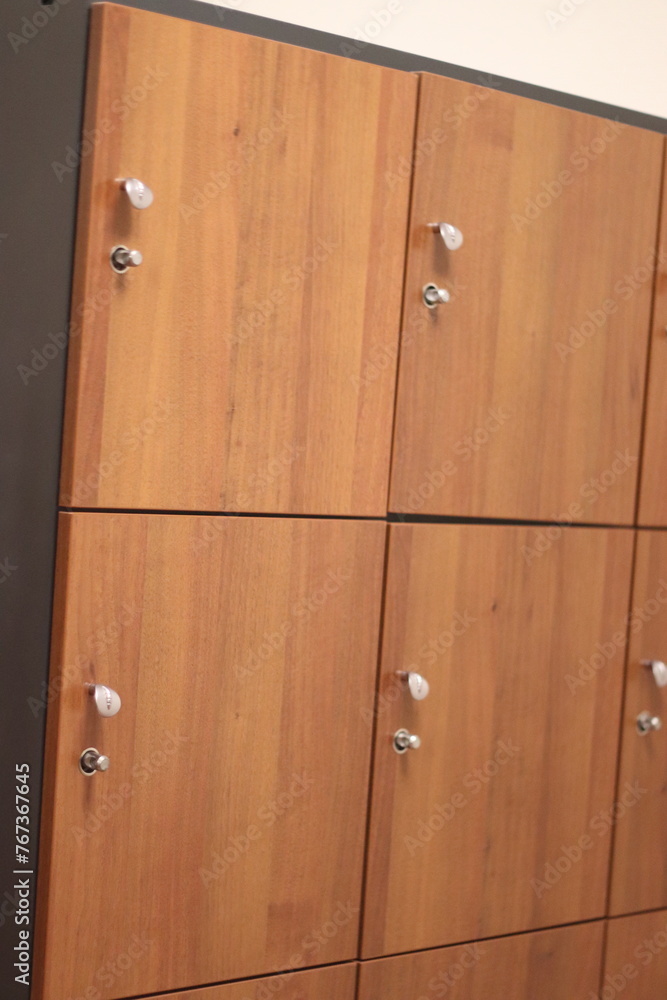 Clothes storage in spa, hotel, sports hall. Clothes storage in spa, hotel, sports hall.