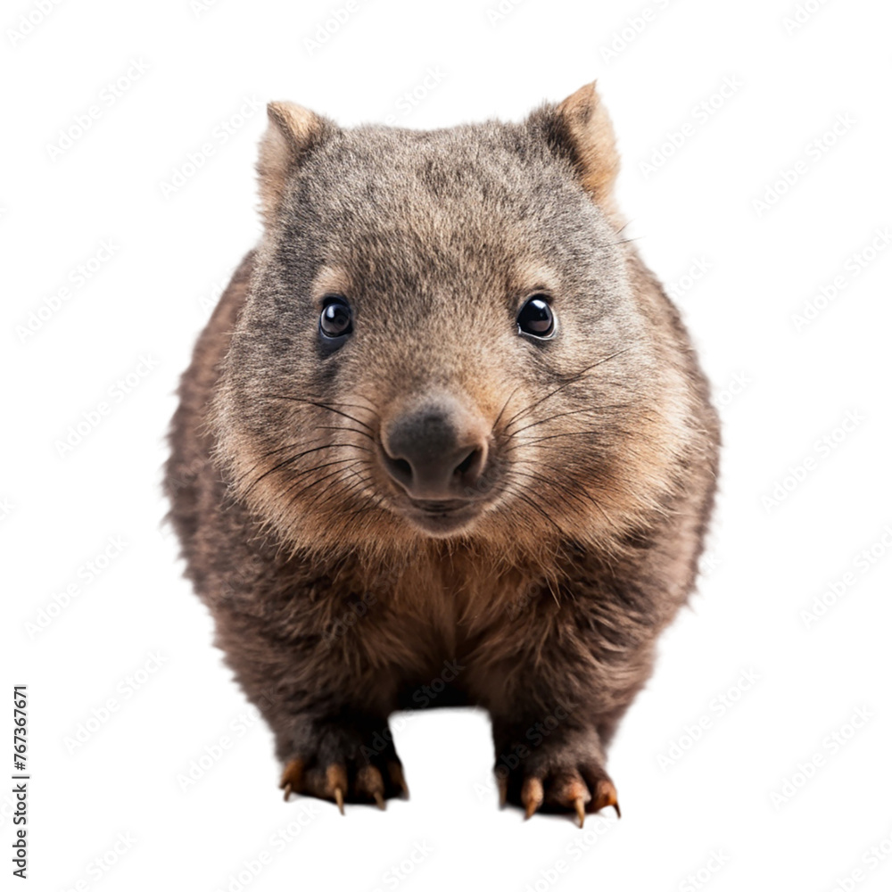 Fototapeta premium Wombat isolated on transparent background.