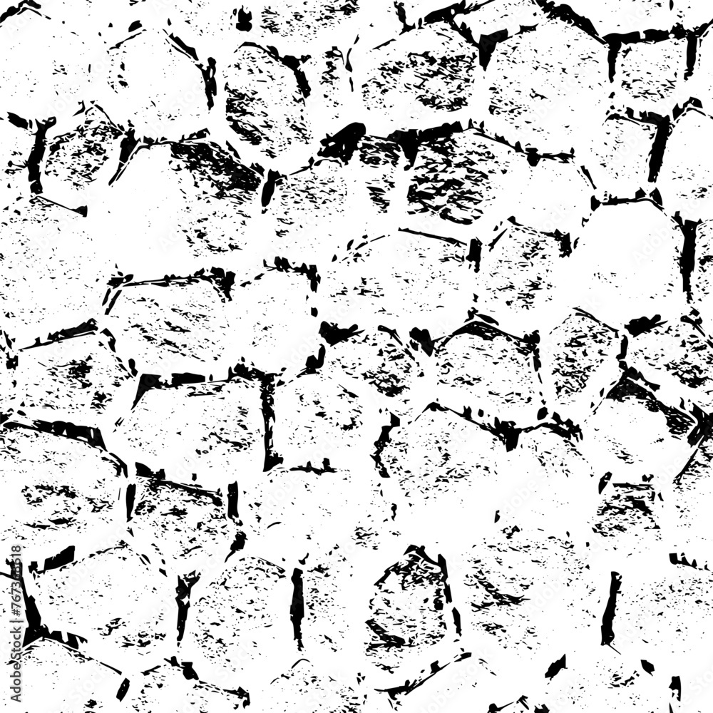 Rustic cracked vector texture with many cracks and scratches. Abstract background. Broken and damaged surface.