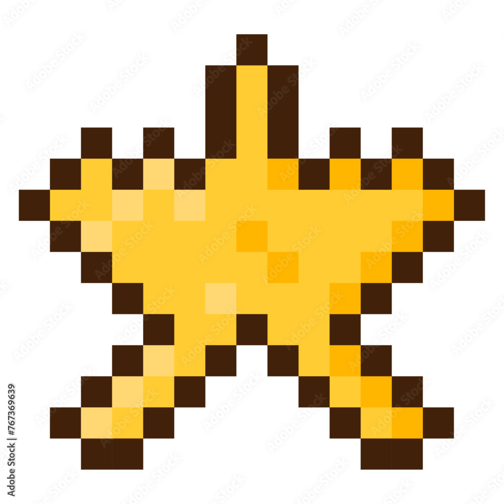 Star for 8-bit games. Vector icon in pixel art style Stock Vector ...