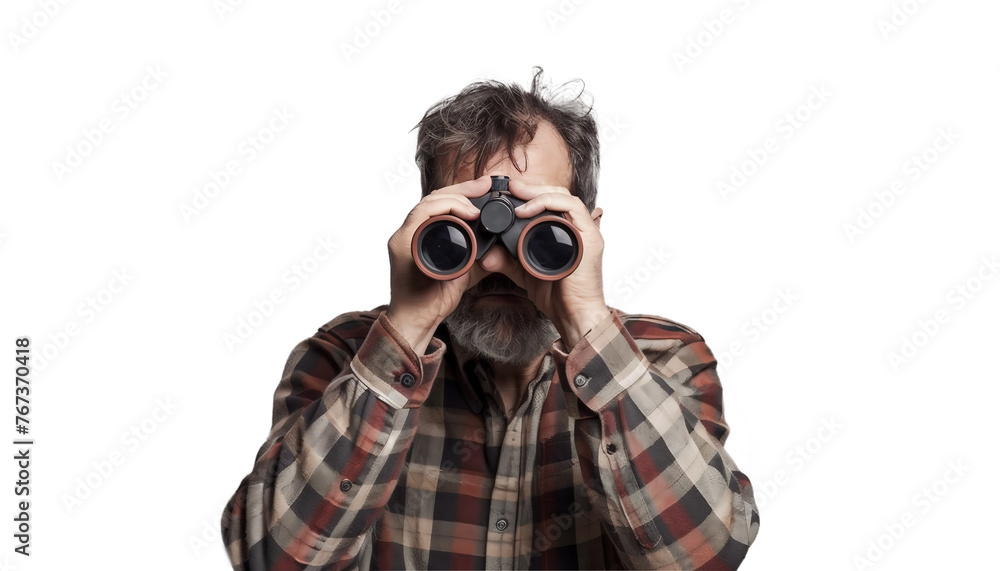 person with binoculars person with binoculars