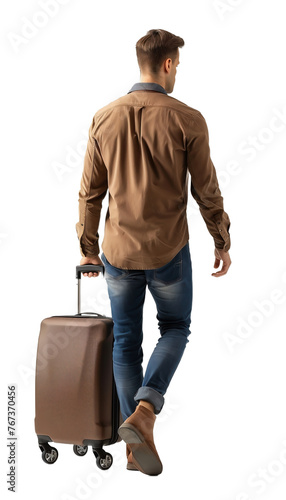man with suitcase