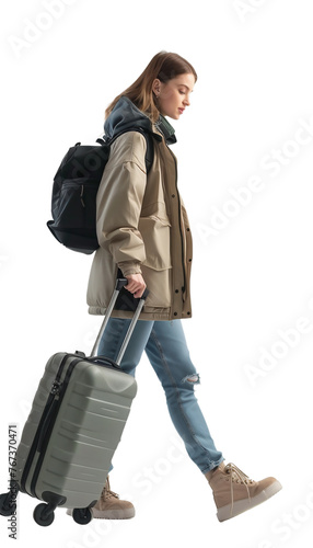 Wallpaper Mural person with suitcase Torontodigital.ca