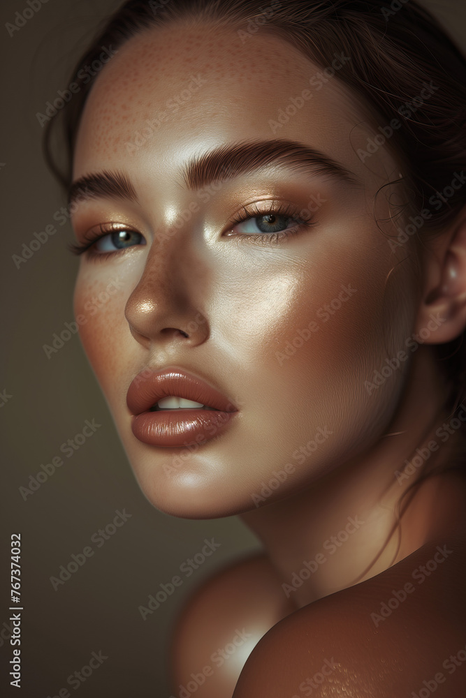 Fashion portrait of a beautiful model