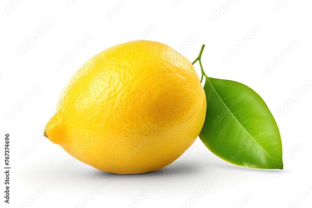 Fresh ripe lemon isolated on white background Fresh ripe lemon isolated on white background