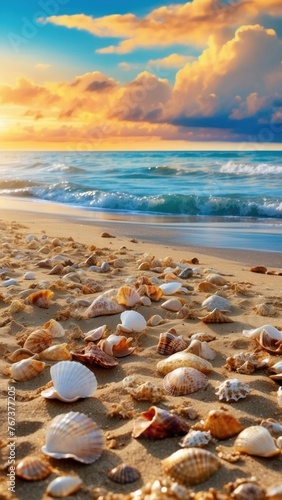 Wallpaper for phone  sea and shells