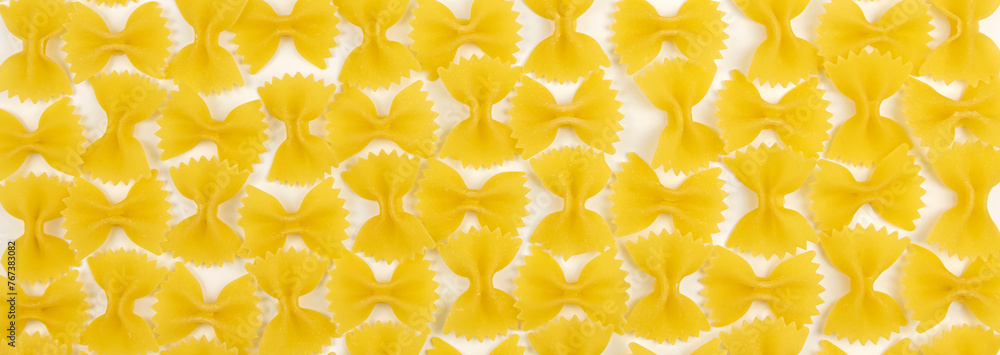 Farfalle pasta tile. Pasta banner for your project. Farfalle pasta tile. Pasta banner for your project.