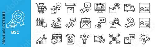 B2C icon set for design elements