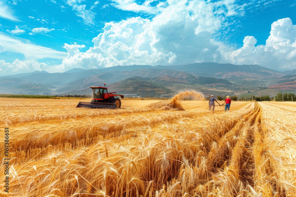 Fototapeta premium Traditional Wheat Harvest