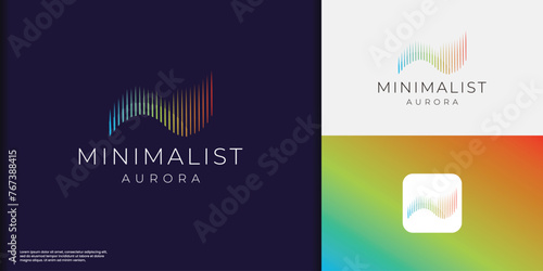minimalist Aurora's logotype design inspiration and modern colorful branding.