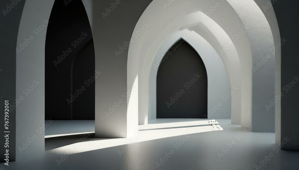 Refined Elegance: 3D White Interior Background Refined Elegance: 3D White Interior Background