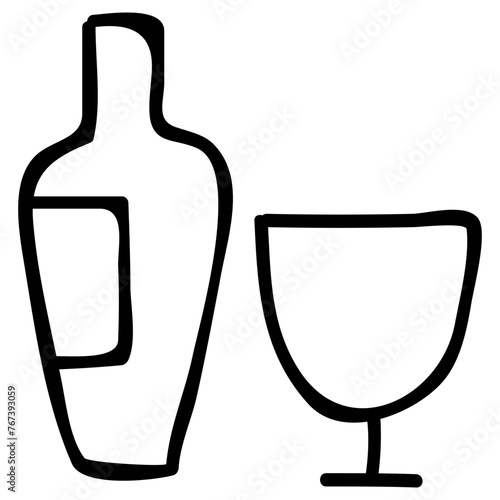 wine icon, simple vector design