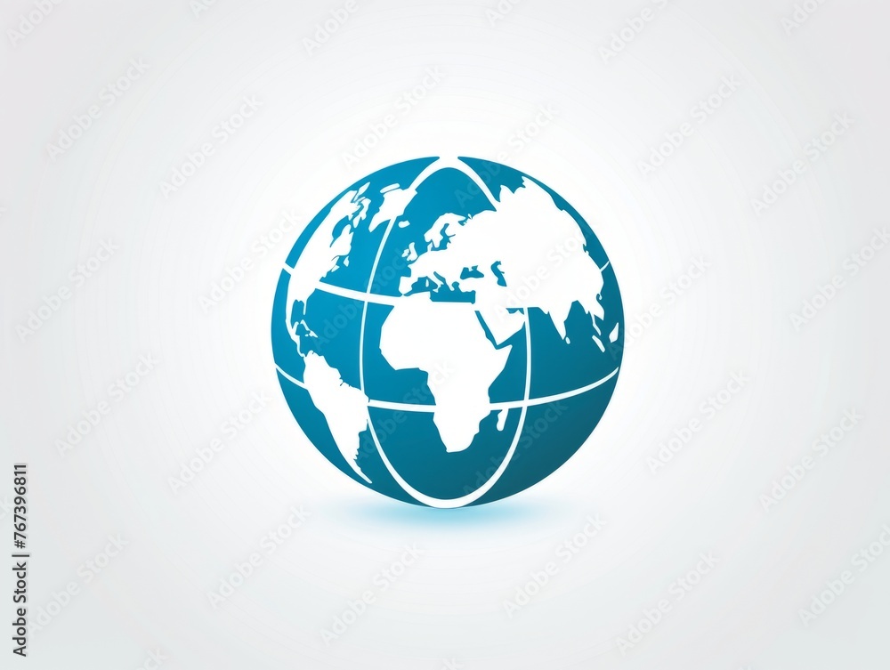 Globe web icon. World map,white background Globe web icon. World map,white background