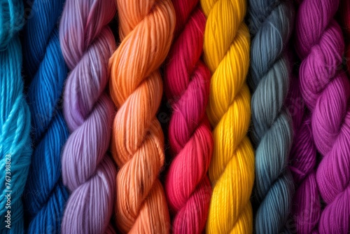 colorful wool fabrics