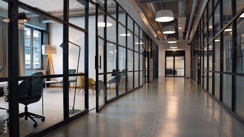 office with glass walls