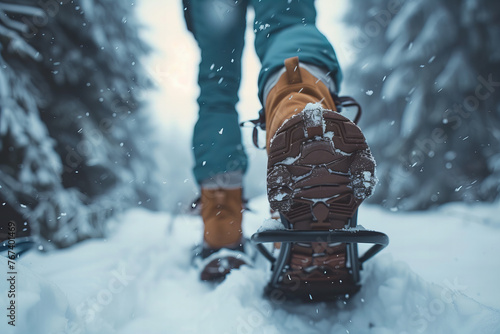Winter Adventure Awaits: Snow-Covered Hiking Journey Through Icy Forest Banner photo
