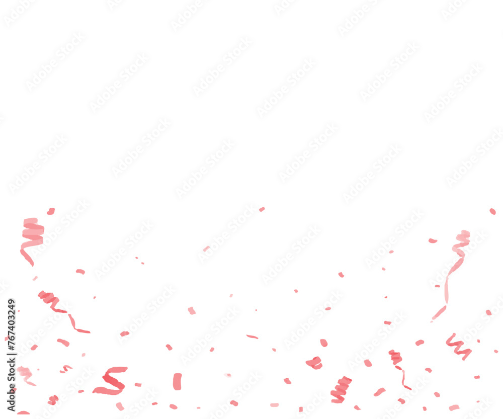 Celebration background with Vector about red Color confetti isolated
