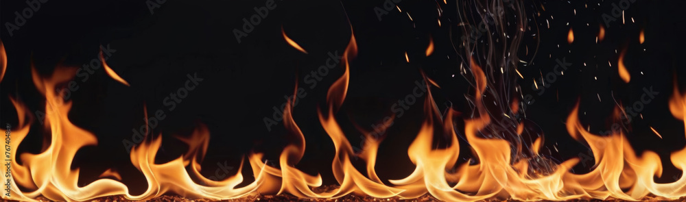 Blazing Grill Fire: Fierce Heat for BBQ Perfection