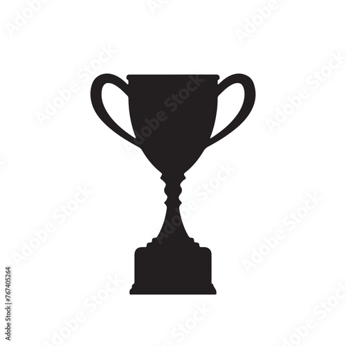 Trophy Cup Silhouette. Trophy Cup vector illustration.