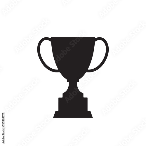 Trophy Cup Silhouette. Trophy Cup vector illustration.