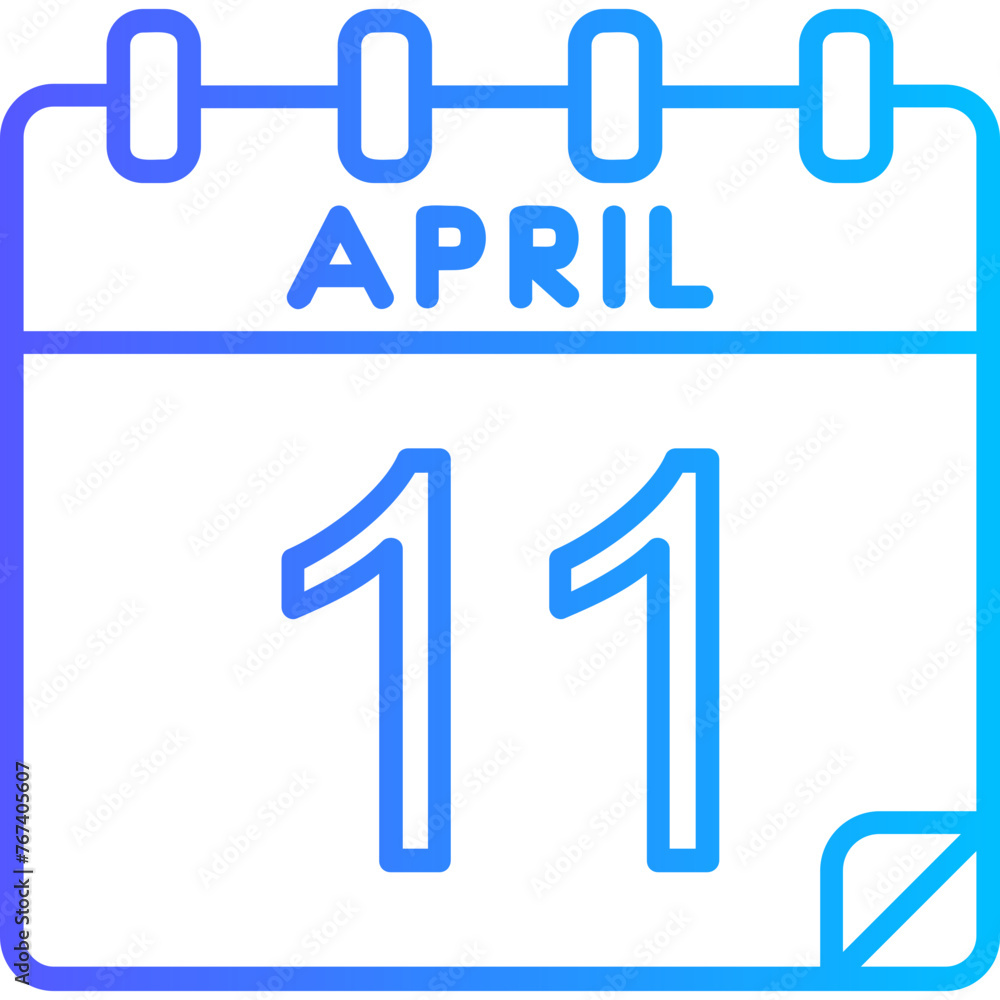 11 April Vector Icon Design 11 April Vector Icon Design