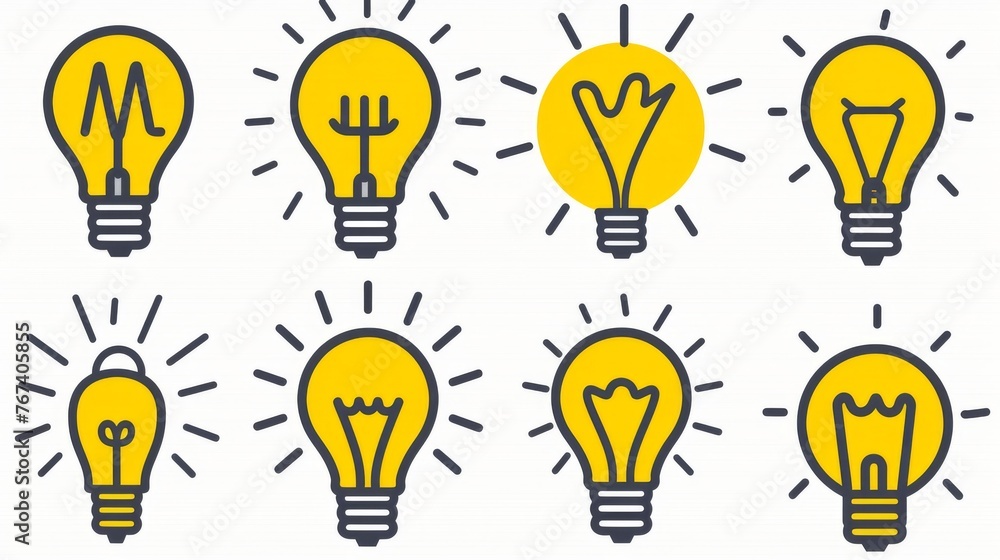 a set of yellow light bulbs with the letter m in the middle of each lightbulb and the letter m in the middle of the lightbulb. a set of yellow light bulbs with the letter m in the middle of each lightbulb and the letter m in the middle of the lightbulb.