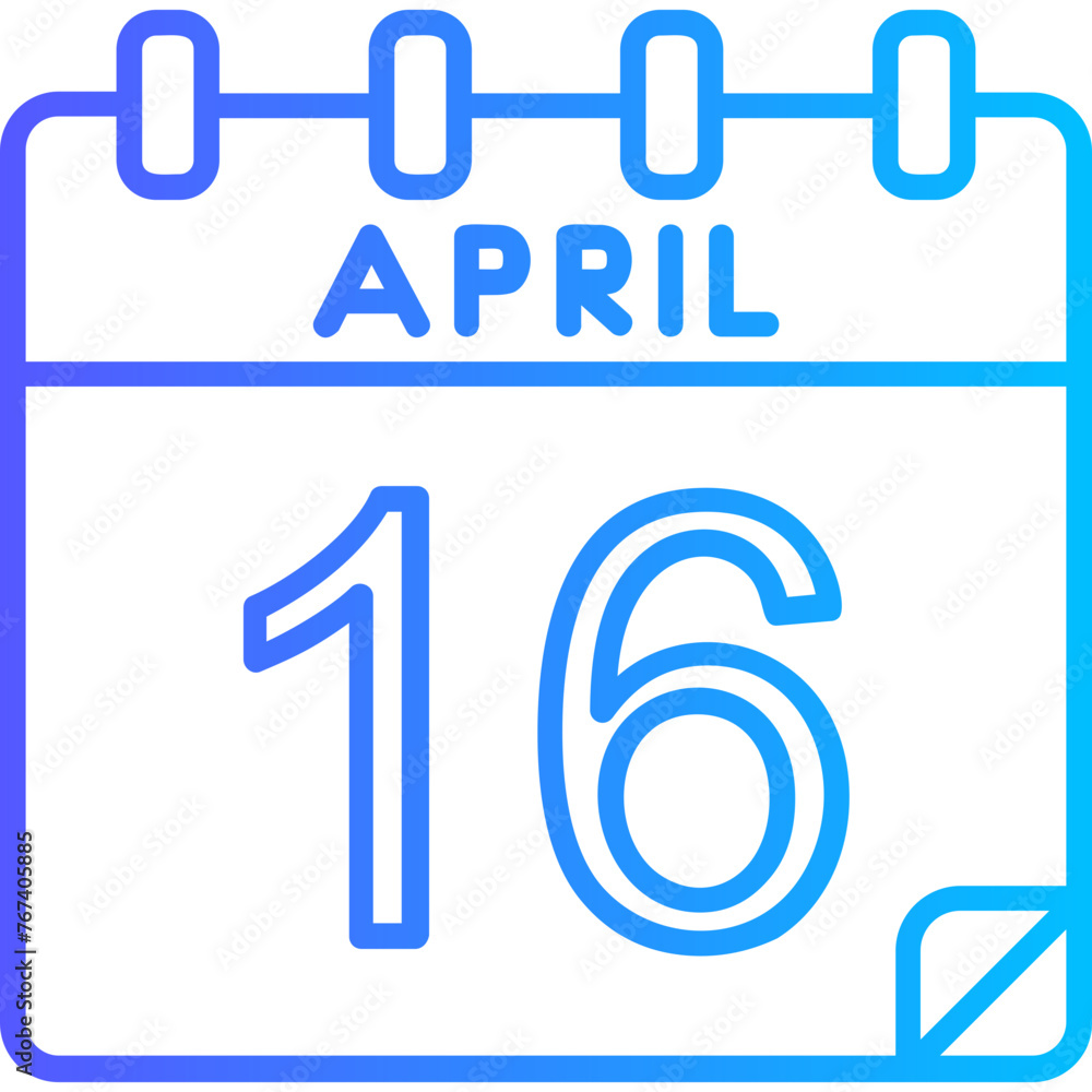 16 April Vector Icon Design 16 April Vector Icon Design