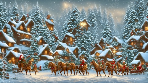 Christmas in the Forrest with snow