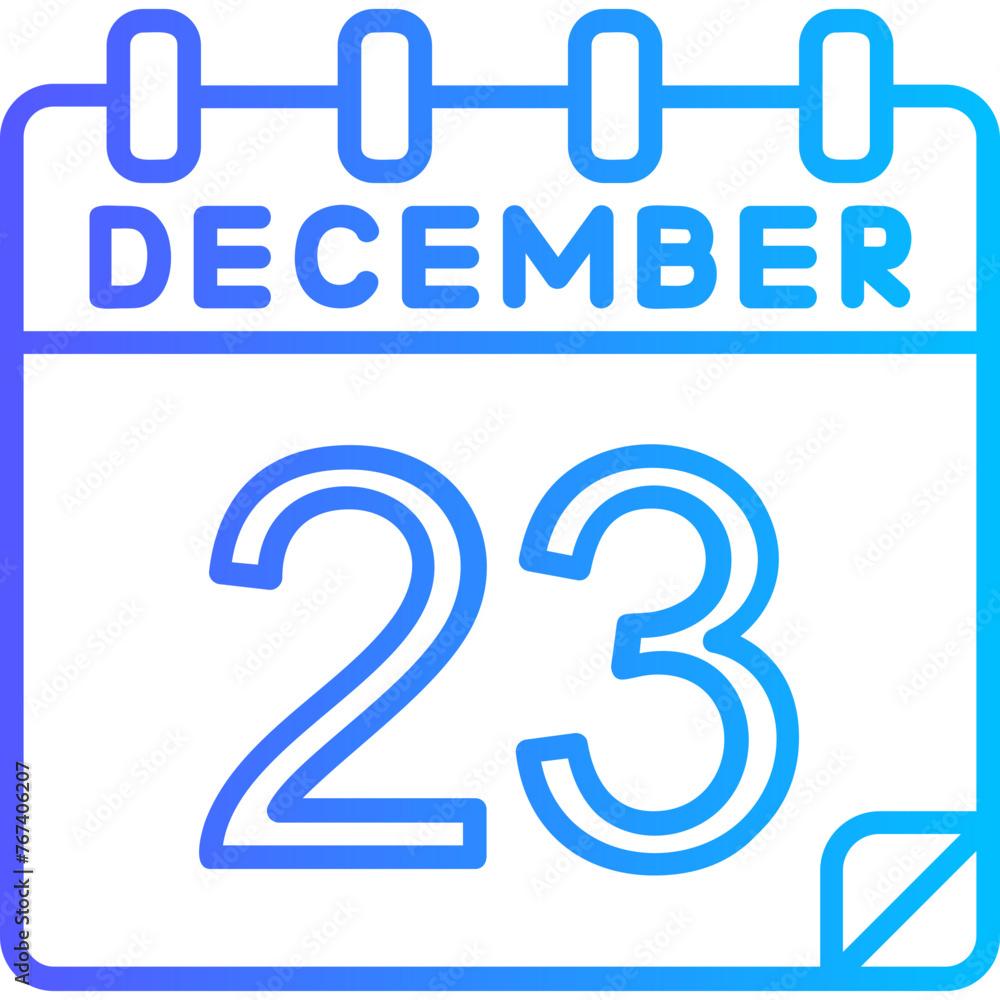23 December Vector Icon Design 23 December Vector Icon Design