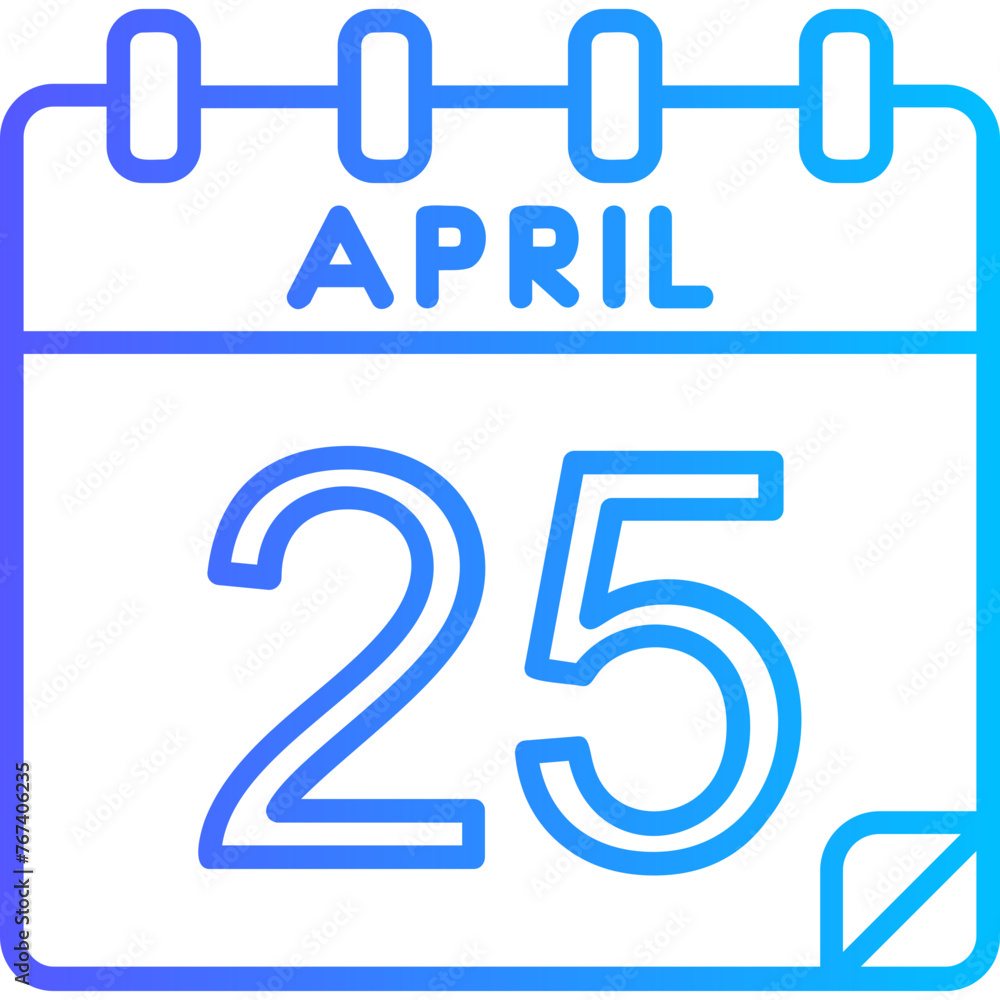 25 April Vector Icon Design 25 April Vector Icon Design