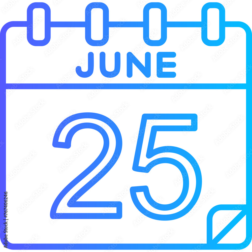 25 June Vector Icon Design 25 June Vector Icon Design