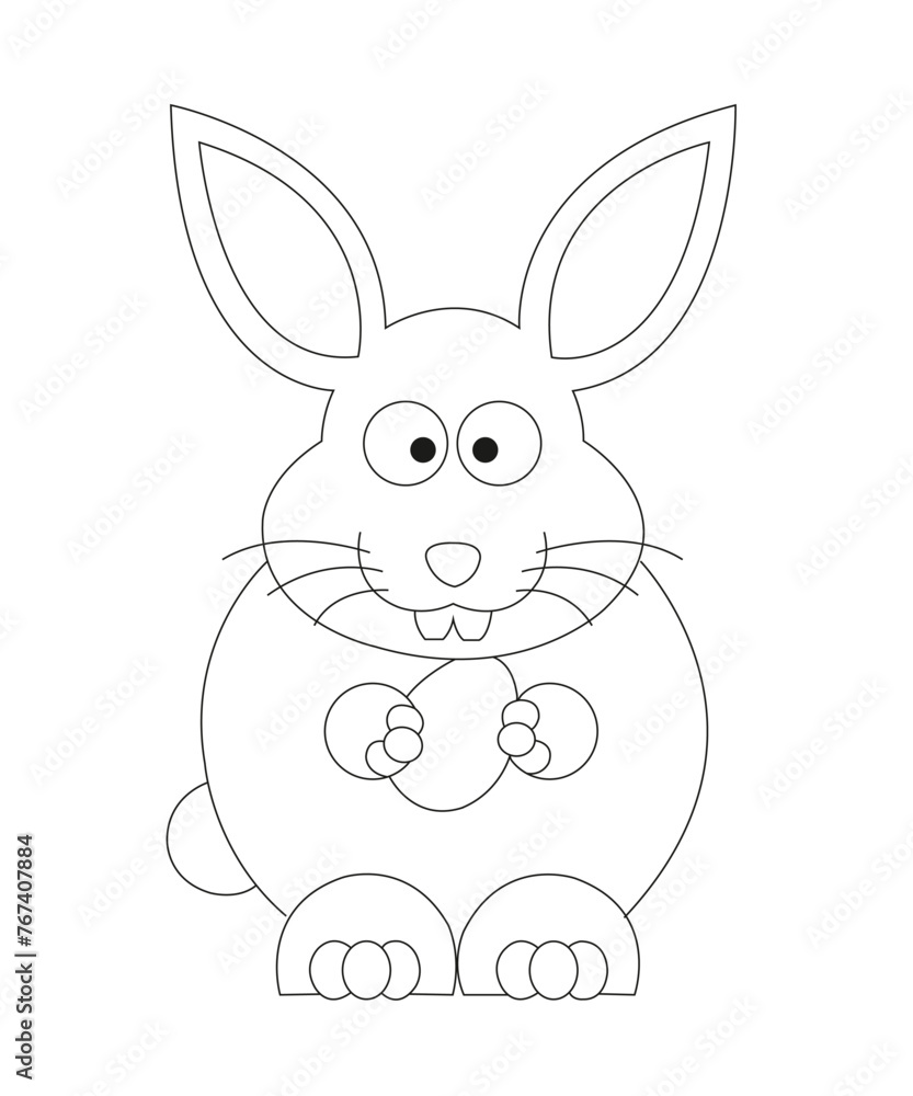Fototapeta premium Easter Coloring Book Page For Kids