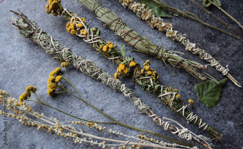 Slavic natural herbal incense wands © zetat