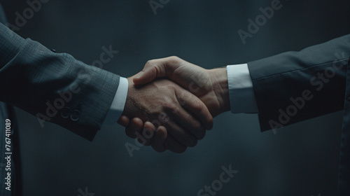 Businessmen shaking hands with professionalism and trust symbolizing successful partnerships and collaborations in the corporate world