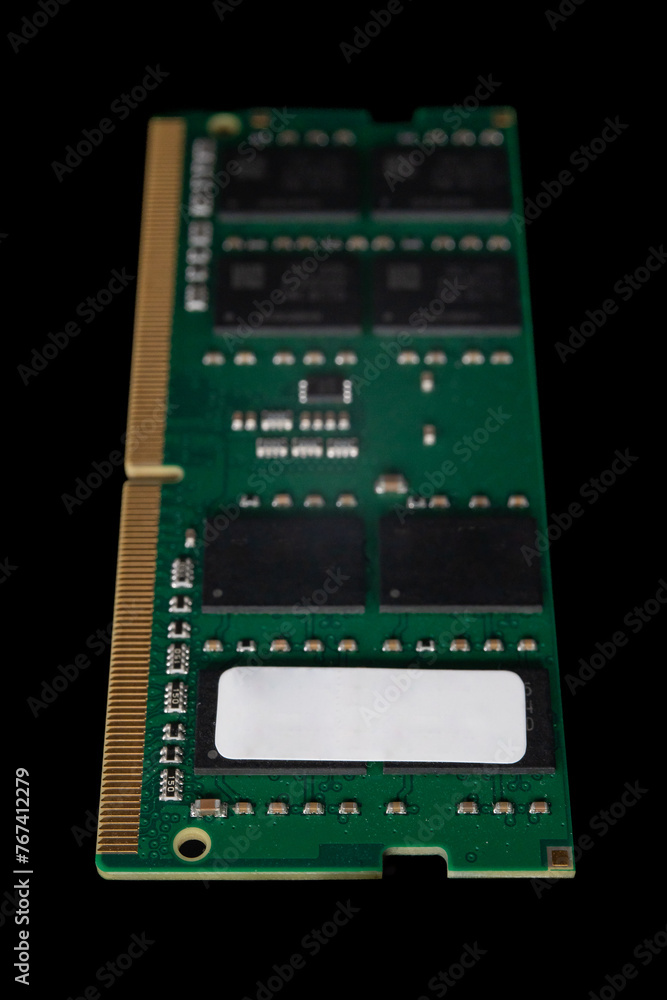 RAM DDR4 Sodimm for PC on black background RAM DDR4 Sodimm for PC on black background