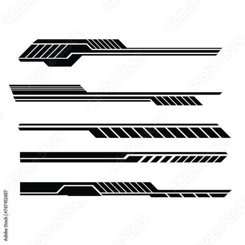 car decal collection design vector. car background decals