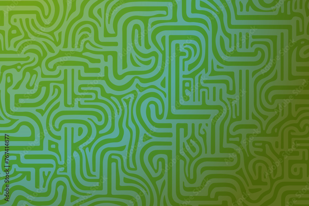 Green Background With Maze Pattern