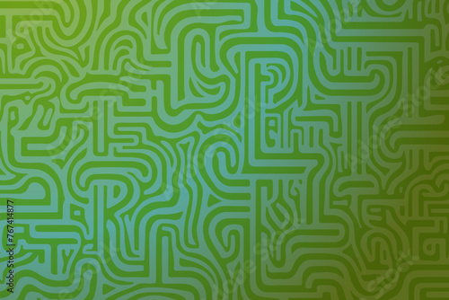 Green Background With Maze Pattern photo