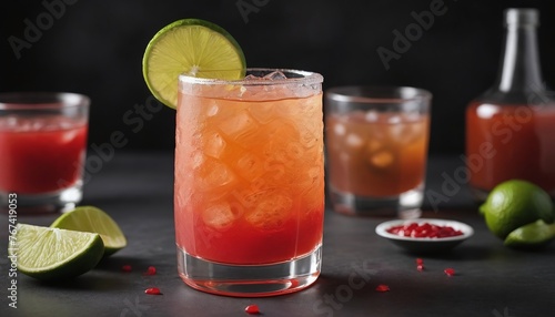 High-Resolution View Of A Drink Showcasing Its Texture And Colors For Cinco De Mayo.